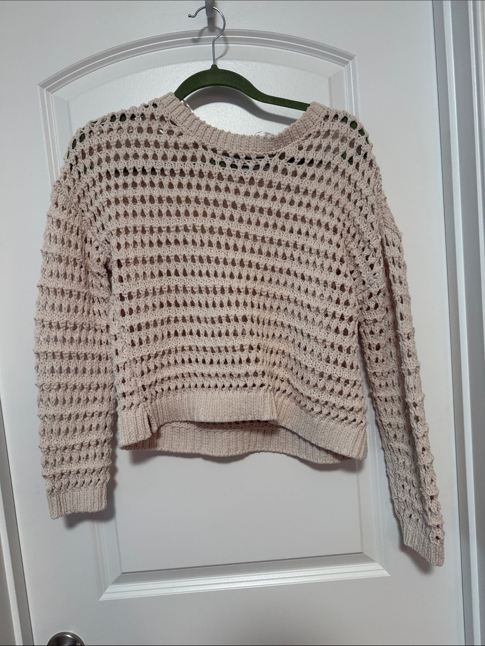 Sincerely Jules Open-Knit Scoop Sweater in Cream